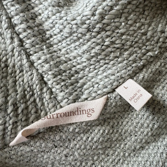 Soft Surroundings Breakwater Pullover Sweater Green Cowl Neck - Picture 4 of 5